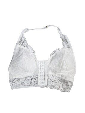 NIP | RoseSeek White Floral Lace Bralette | Front-Hook Closure | 0XL